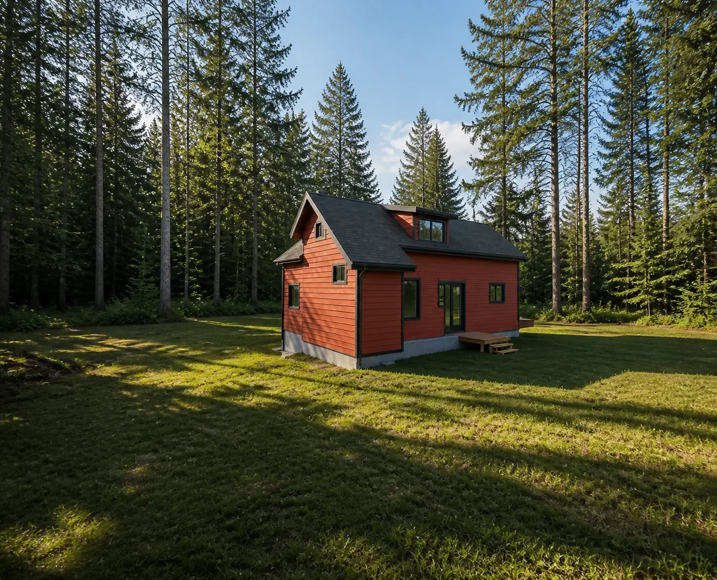 Existing Whidbey Island home used to study a proposed entry addition