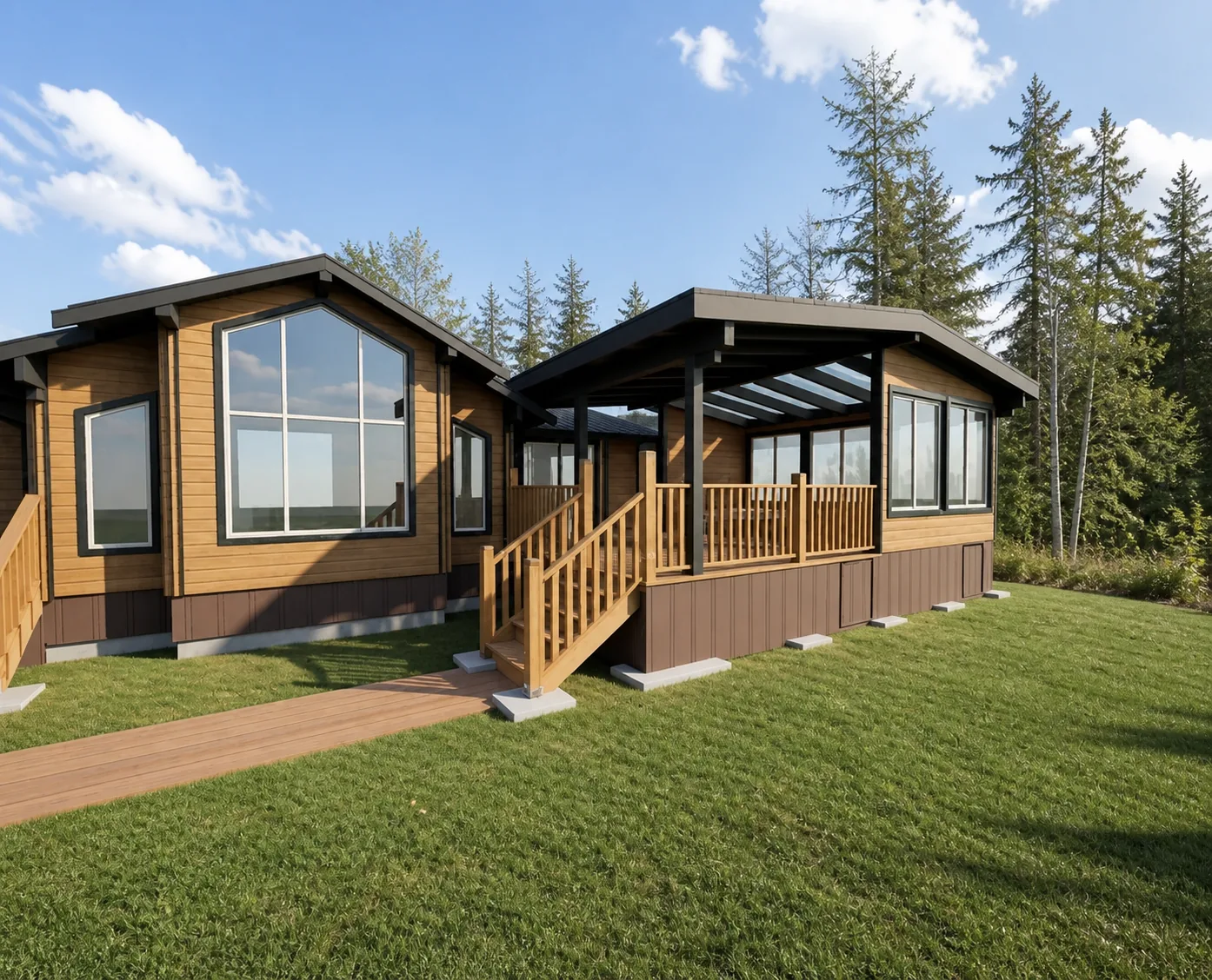 Covered porch remodel in a Whidbey Island woodland setting