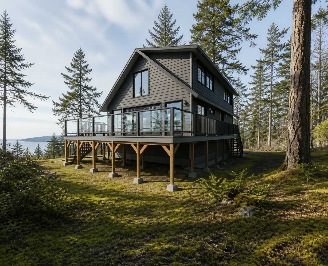 Full-width dormer addition on a waterfront Whidbey Island home
